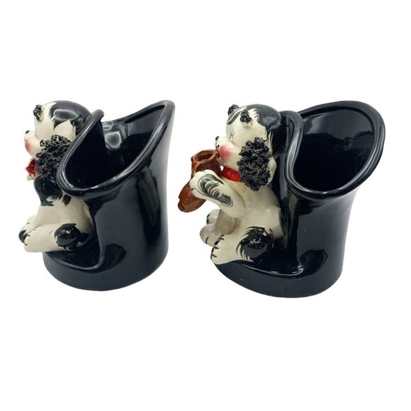 Vintage Lefton Spaghetti Ears Dog Figurine Planters 1960’s - Picture 2 of 11